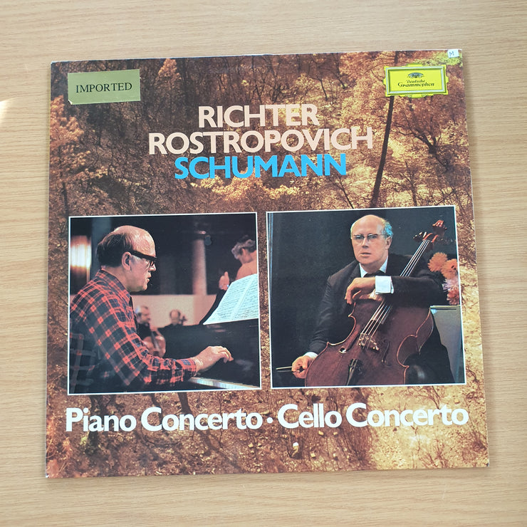 Schumann, Richter, Rostropovich – Piano Concerto - Cello Concerto - Vinyl LP Record  (Mint) (SCD)