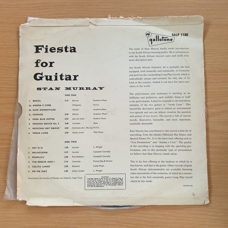 Stan Murray - Fiesta for Guitar - Vinyl LP Record (VG+) (SCD)