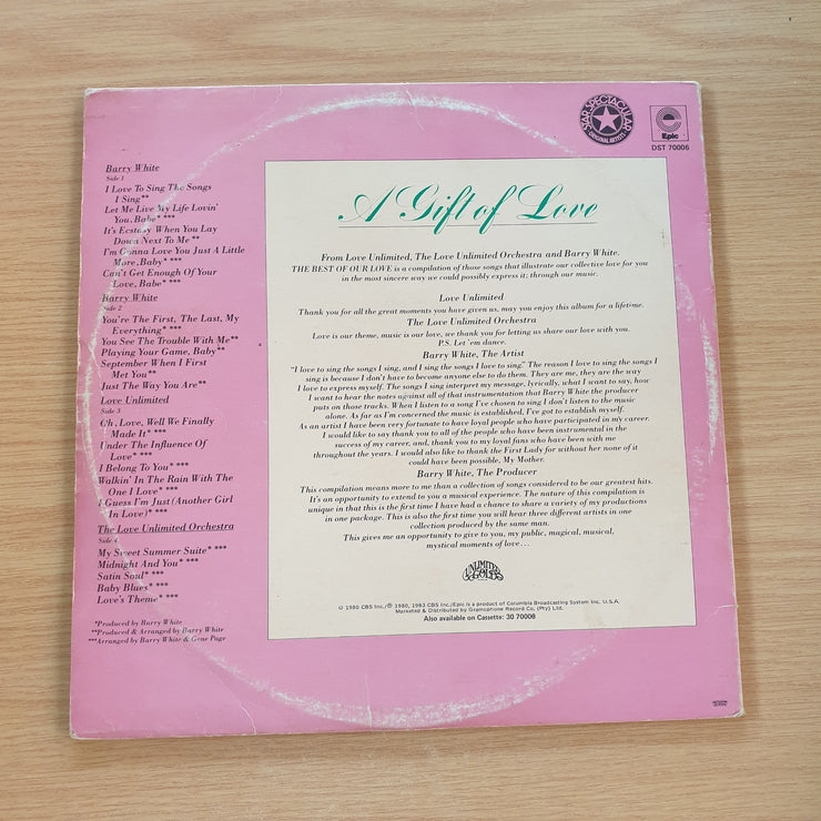 Barry White, Love Unlimited, The Love Unlimited Orchestra – The Best Of Our Love- Vinyl LP Record (VG+) (SCD)