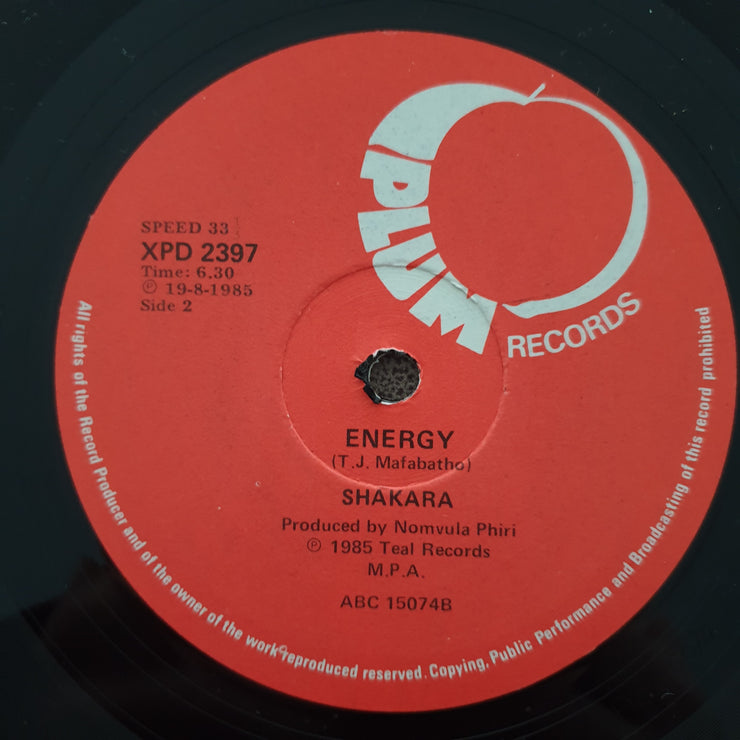 Shakara – Never Give Up / Energy - Vinyl LP Record (VG+)