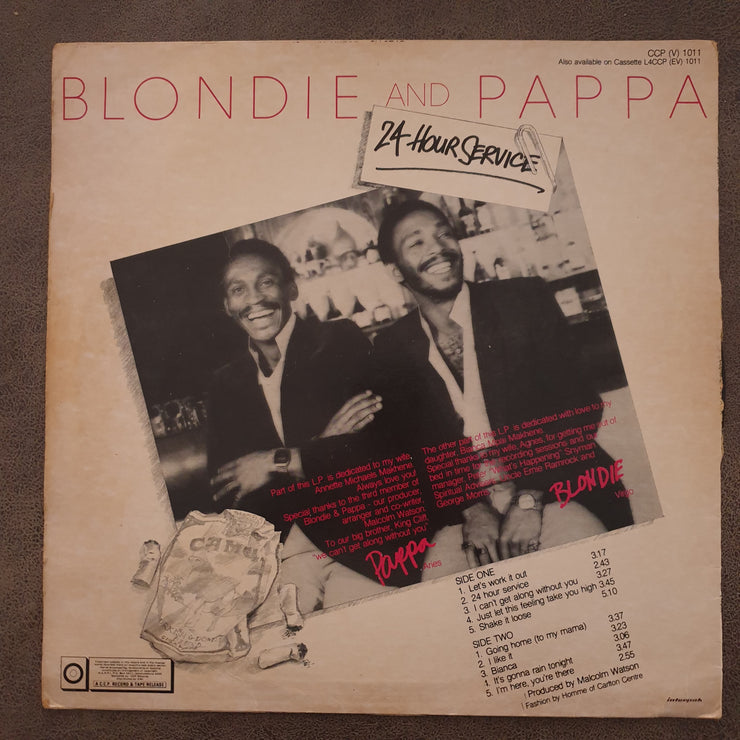 Blondie And Pappa – 24-Hour Service - Vinyl LP Record (VG)