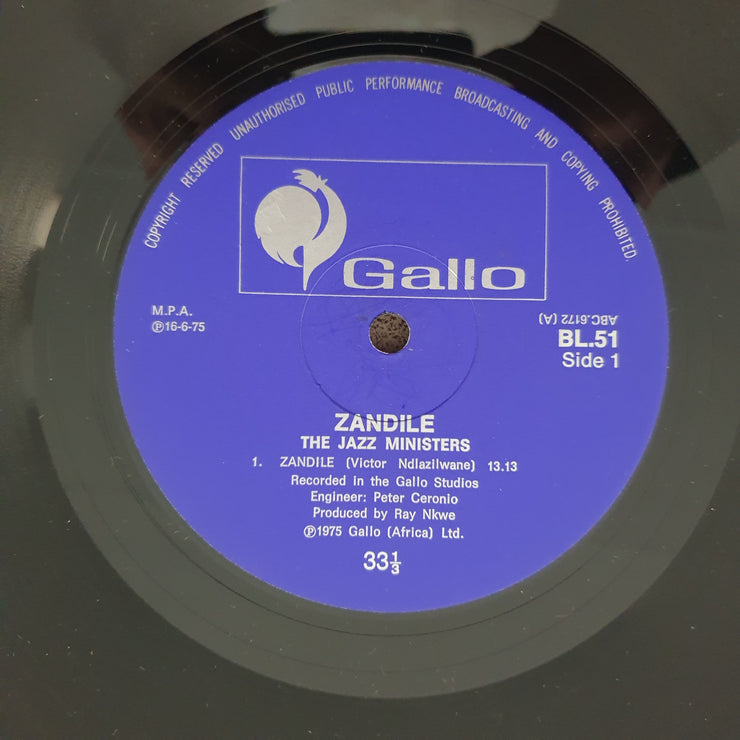 The Jazz Ministers – Zandile - Vinyl LP Record (VG)