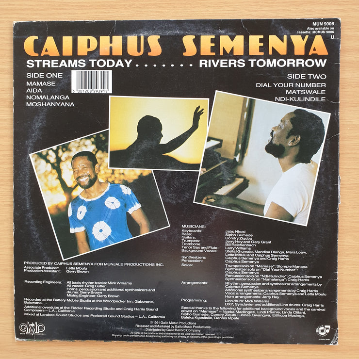 Caiphus Semenya – Streams Today, Rivers Tomorrow –  Vinyl LP Record (VG+)