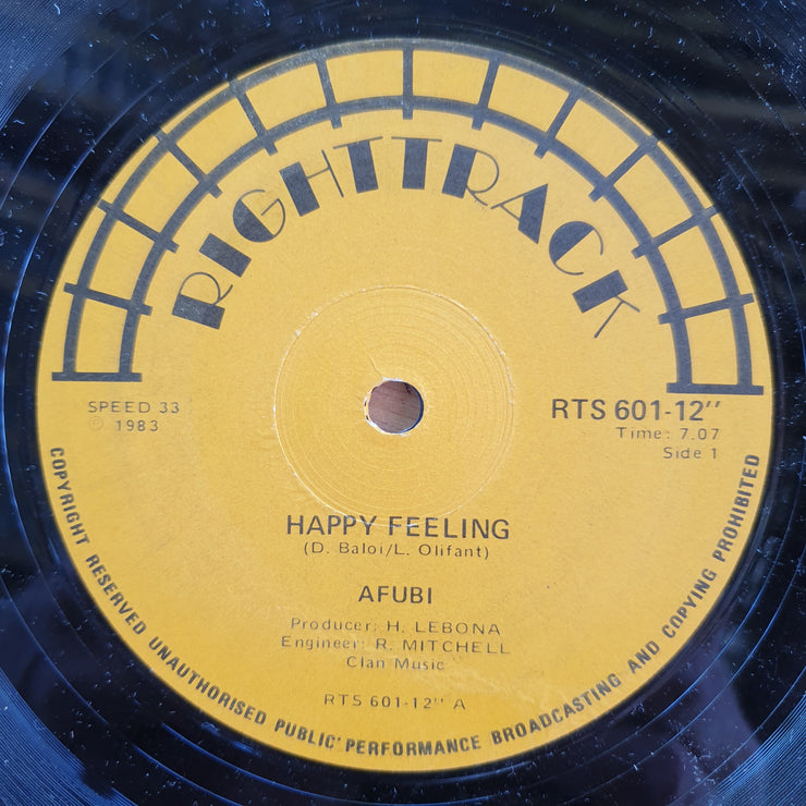 Afubi – Happy Feeling / Song Of Joy –  Vinyl LP Record (VG+)