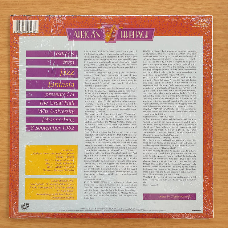 Gideon Nxumalo – Jazz Fantasia – Live at Wits University Great Hall 1962 -  Vinyl LP Record (NM)