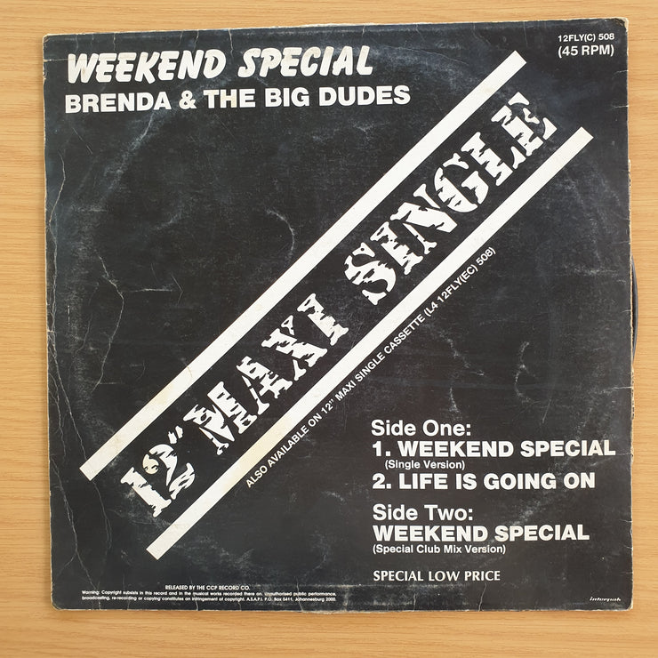 Brenda & The Big Dudes – Weekend Special  - Vinyl LP Record (VG)