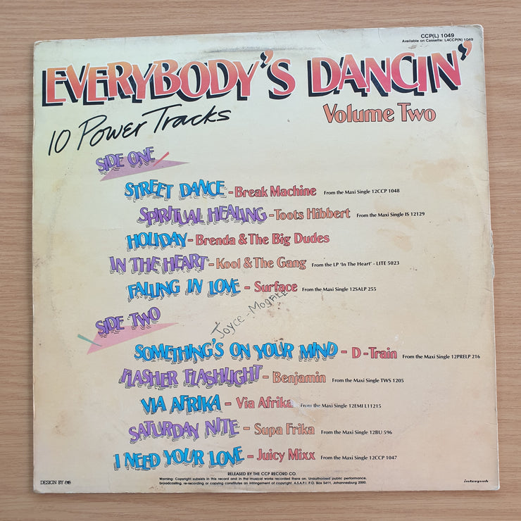 Everybody's Dancin' - 10 Power Tracks - Volume 2 –  Vinyl LP Record (VG+)