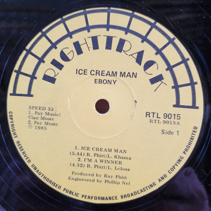 Ebony  ‎– Ice Cream Man –  Vinyl LP Record (VG+)
