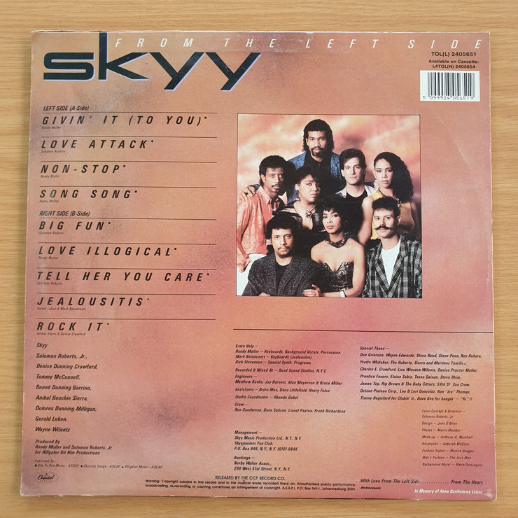 Skyy ‎– From The Left Side –  Vinyl LP Record  (VG+)