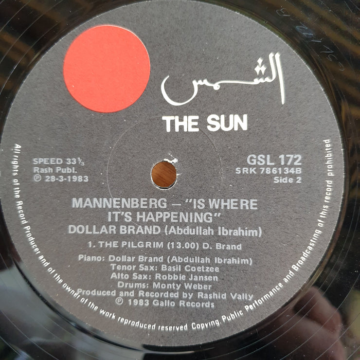 Dollar Brand – Mannenberg ~ 'Is Where It's Happening' –  Abdullah Ibrahim   - Vinyl LP Record (VG)