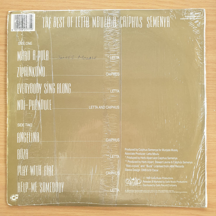 Caiphus Semenya & Letta Mbulu – The Best Of Letta & Caiphus - Vinyl LP Record (VG)