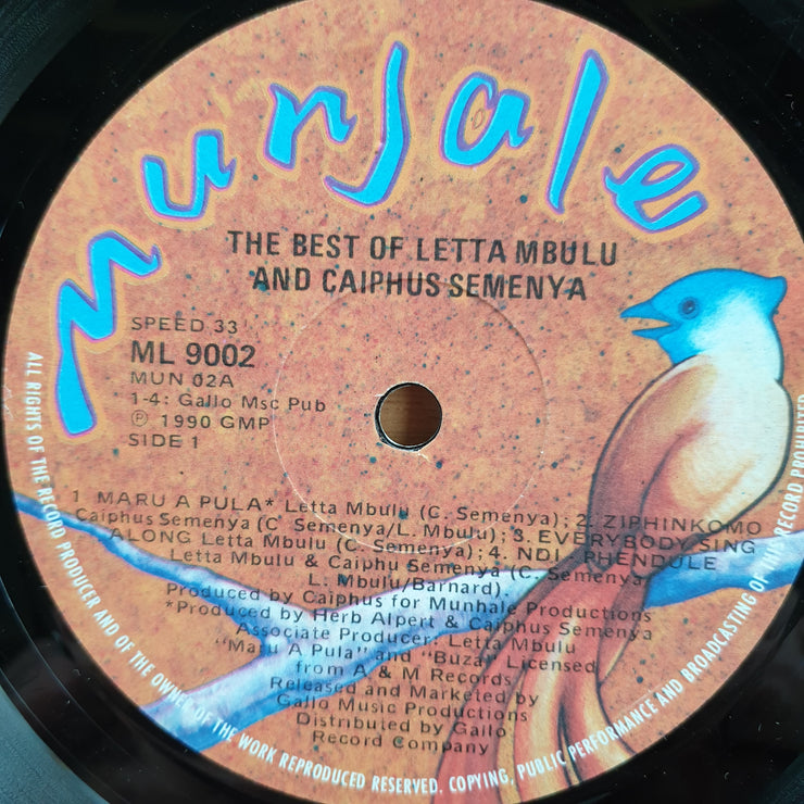 Caiphus Semenya & Letta Mbulu – The Best Of Letta & Caiphus - Vinyl LP Record (VG)