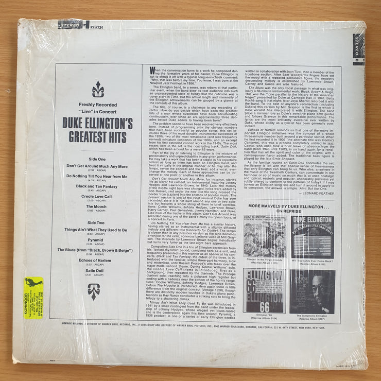 Duke Ellington – Duke Ellington's Greatest Hits  ‎– Vinyl LP Record  (Fair)