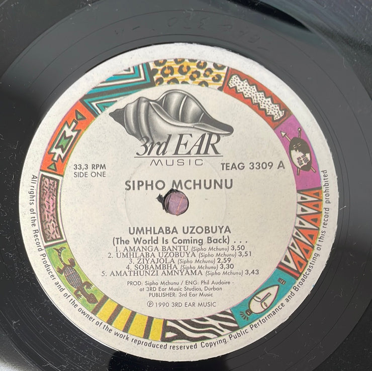 Sipho Mchunu  ‎– Umhlaba Uzobuya ( The World Is Coming Back) -  Vinyl LP Record -  Very-Good+ (VG+) (Vinyl Specials) - C-Plan Audio