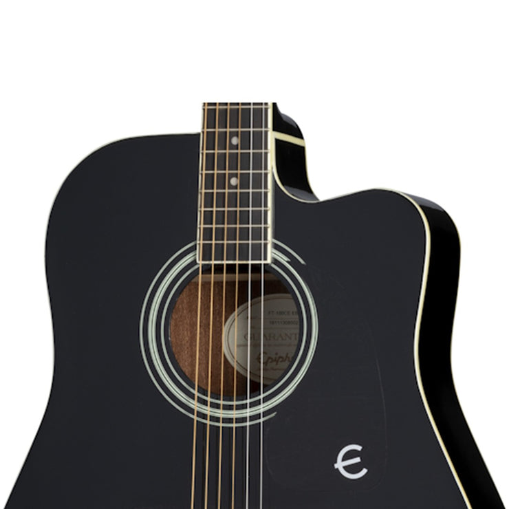 Epiphone - EEFT-EB -  FT-100 CE - Songmaker Deluxe Acoustic Guitar - Ebony (In Stock)