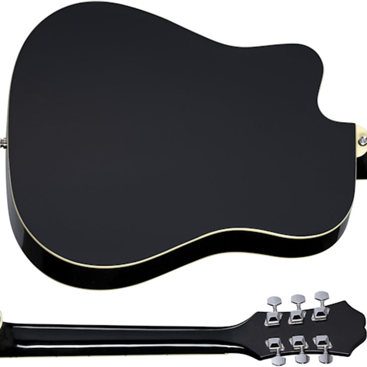 Epiphone - EEFT-EB -  FT-100 CE - Songmaker Deluxe Acoustic Guitar - Ebony (In Stock)
