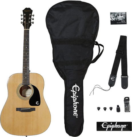 Epiphone Guitar - FT-100 - Song Maker Player Pack Acoustic Guitar with Bag/Strap/Tuner - Natural (In Stock)