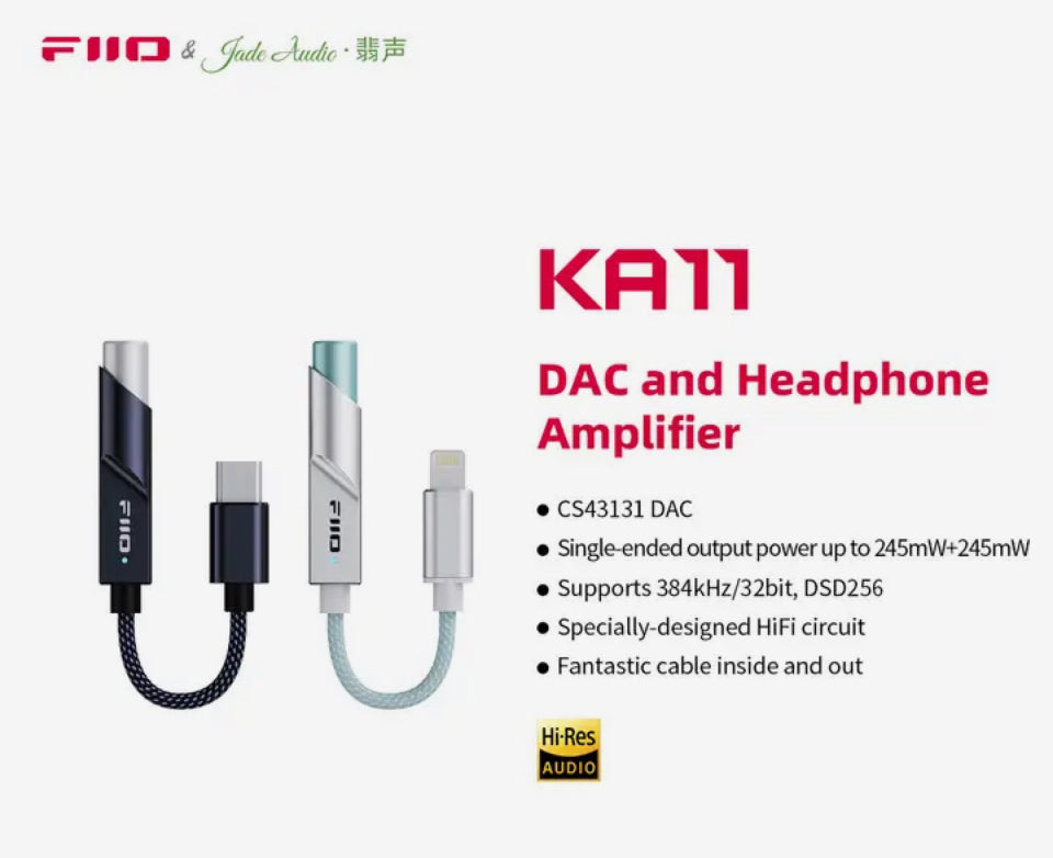 FiiO - KA11 (New Release) DAC and Headphone Amplifier - 32bit
