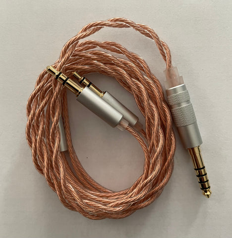 Pirole Audio - 3.5mm copper (6N OCC) audiophile cable - for HiFiMan Headphones - 1.2m length (3.5mm plug) (In Stock)