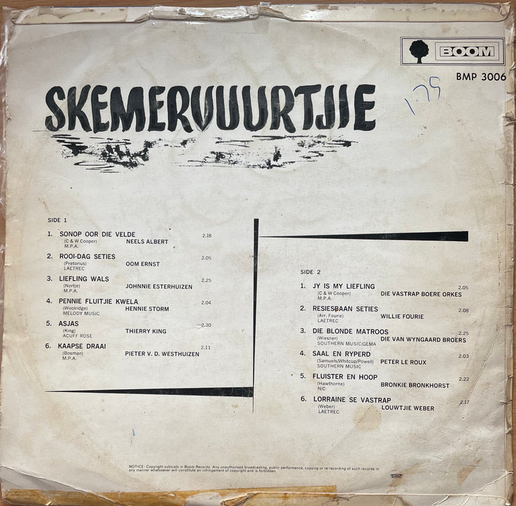 Skemervuurtjie – Vinyl LP Record - Very-Good Quality (VG) (verry) (Skemer-Vuurtjie)