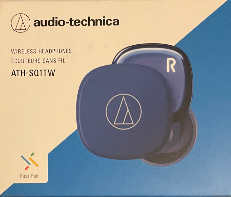 Audio Technica - ATH-SQ1TW Wireless BT Earphones with Charging Case - (Blue) (bobb)