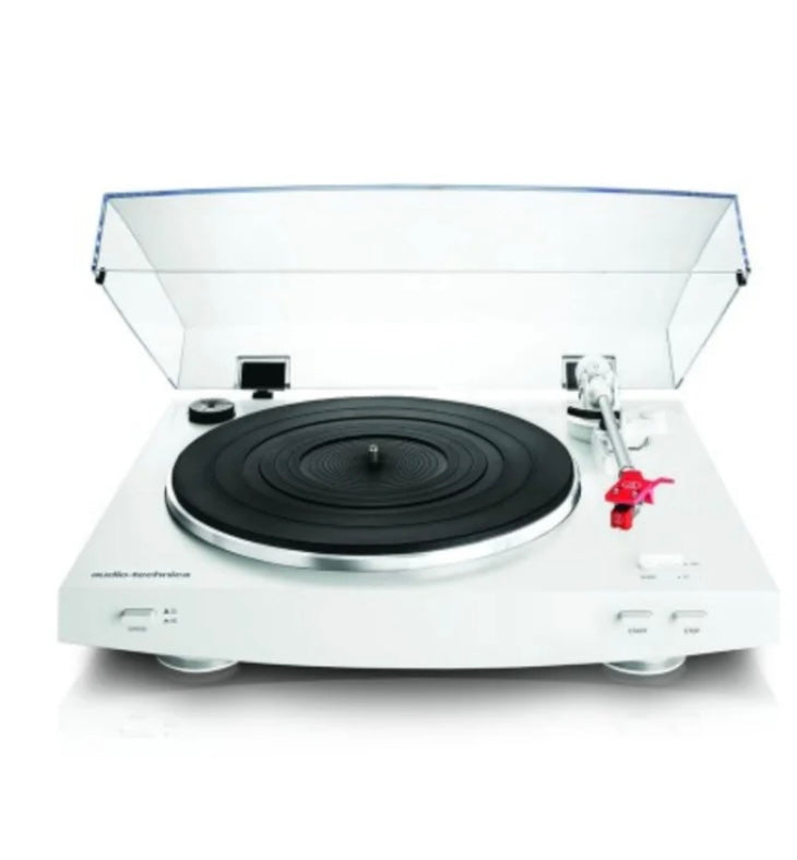 Audio Technica Audiophile AT-LP3 Fully Automatic HiFi Turntable With Switchable Built-In Moving Coil and Moving Cartridge Phono Pre-Amps (White) (bobb)
