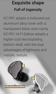 KZ Acoustics - KZ PR1  HiFi - Planar Magnetic 13,2mm Driver Earphones - (No Mic) (In Stock)