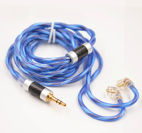 KZ Acoustics - KZ 90-10 - OCC Blue - Silver Plated Upgrade Cable (In Stock)