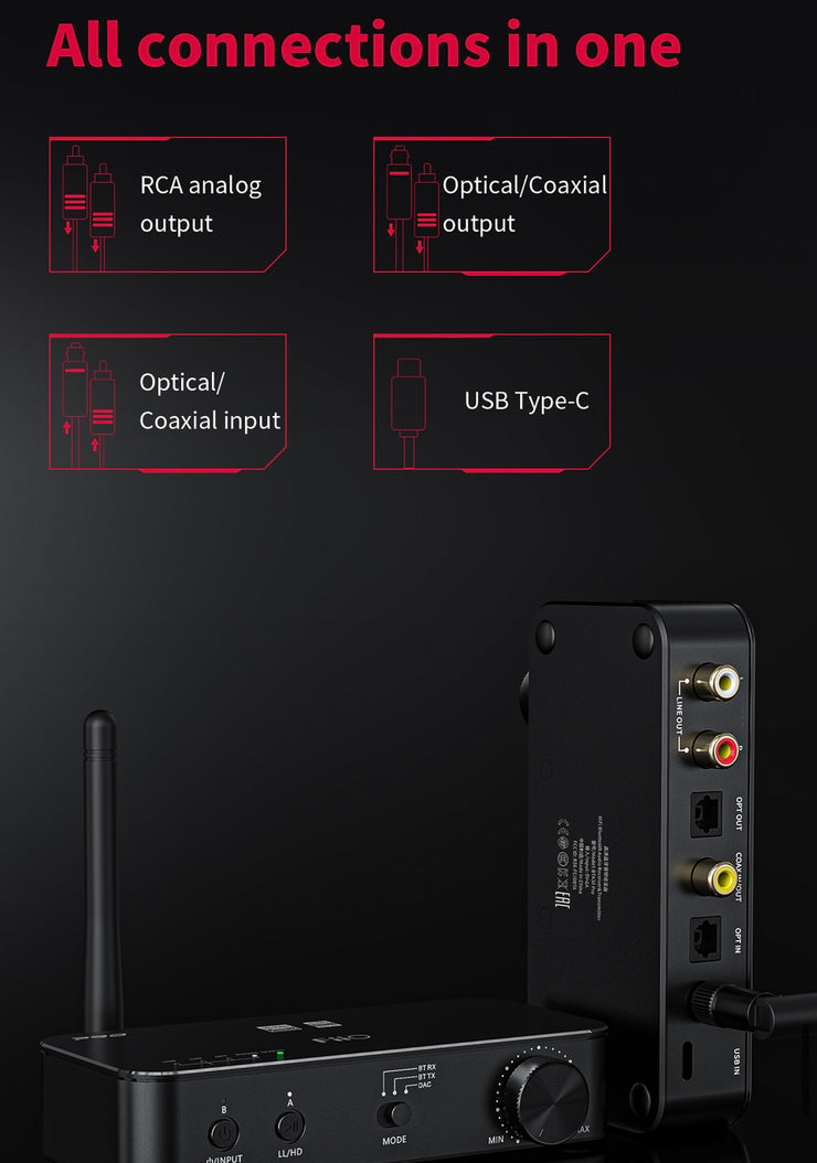 FiiO - BTA30 Pro  - LDAC & Aptx HD - Long Range (approx 30m) Hi-Fidelity Bluetooth 5.0 DAC and Transceiver (In Stock) (BTA30Pro) (C-Plan Specials)
