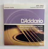 D'Addario - EJ26 - Custom Light Gauge (0.011-0.052) - Acoustic Guitar Strings (In Stock)