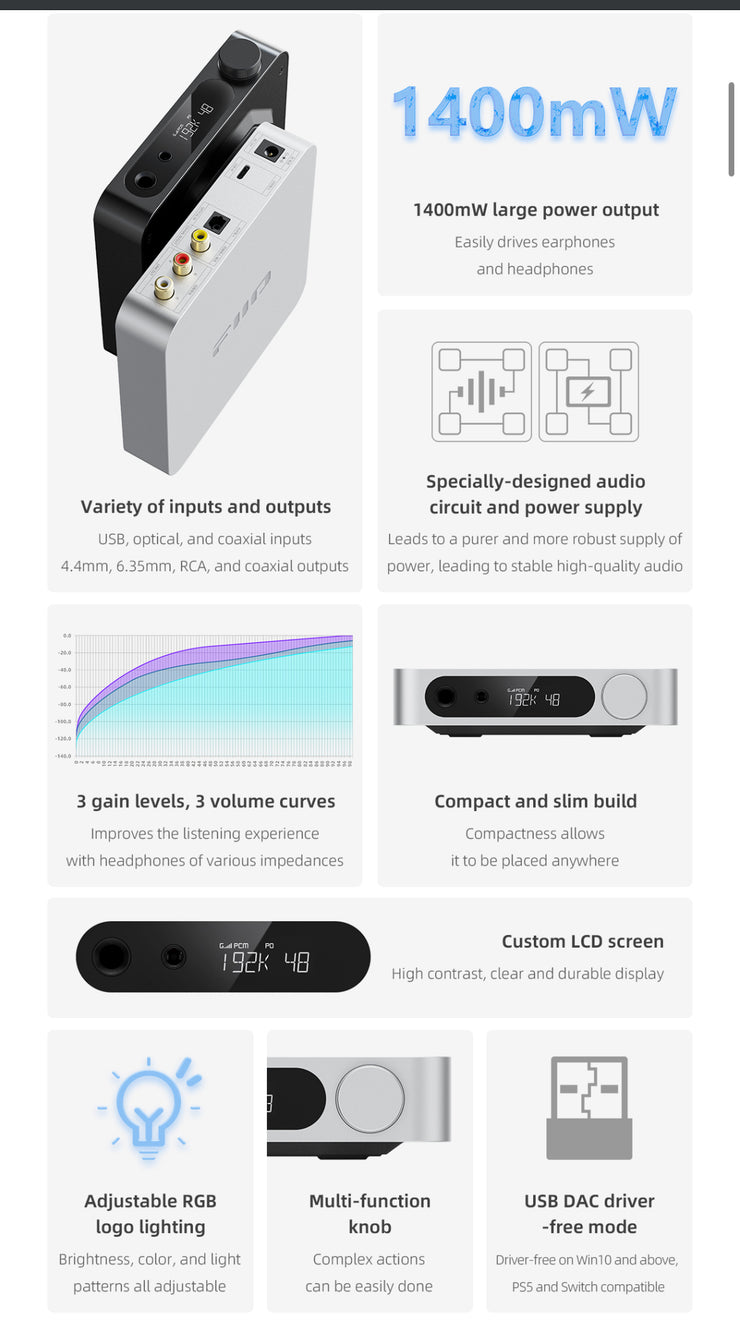 FiiO K11 - Headphone DAC & Amplifier for Home Audio - Black (In Stock) (Specials)