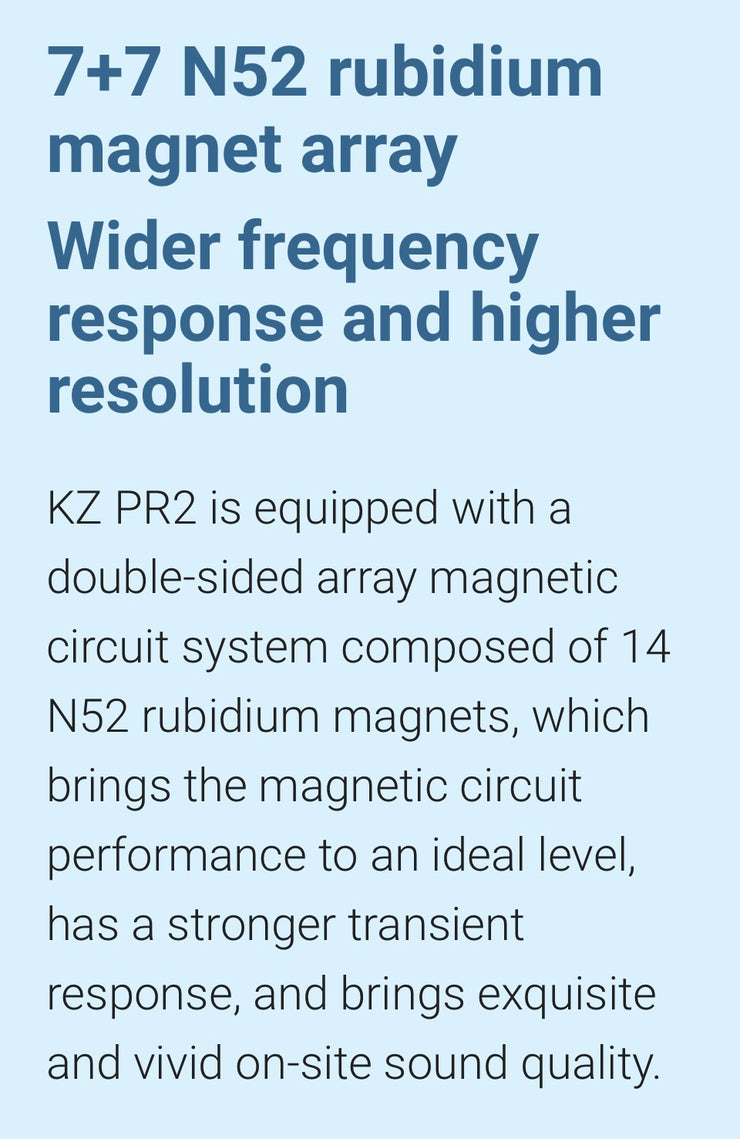 KZ Acoustics - KZ HBB PR2 - Planar Magnetic 13,2mm Driver Earphones - (Black) (In Stock)
