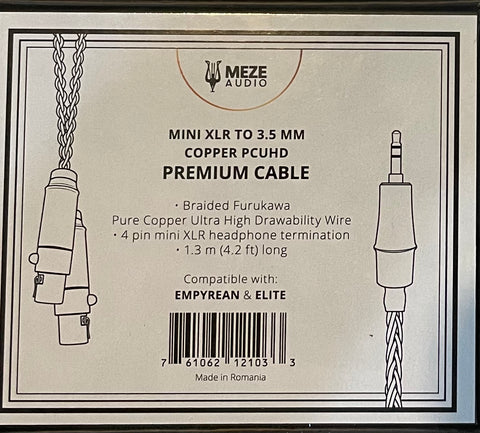 Meze - 3.5mm Copper PCUHD Premium cable for Empyrean & Elite Headphones (In Stock)