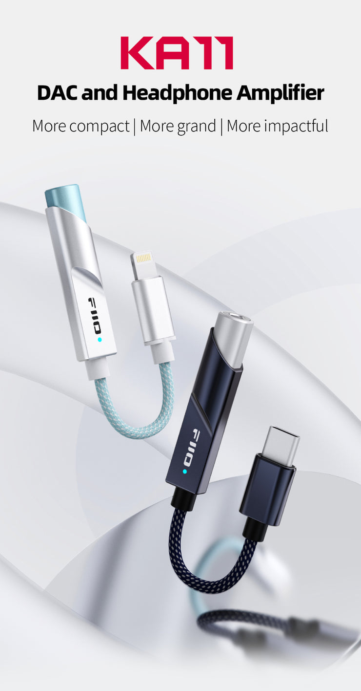 FiiO - KA11 (New Release) DAC and Headphone Amplifier  - 32bit/384KHz - Type C (Black) (In Stock)