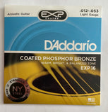 D'Addario - EXP16 - Light Gauge (0.012-0.053) - Acoustic Guitar Strings (In Stock)