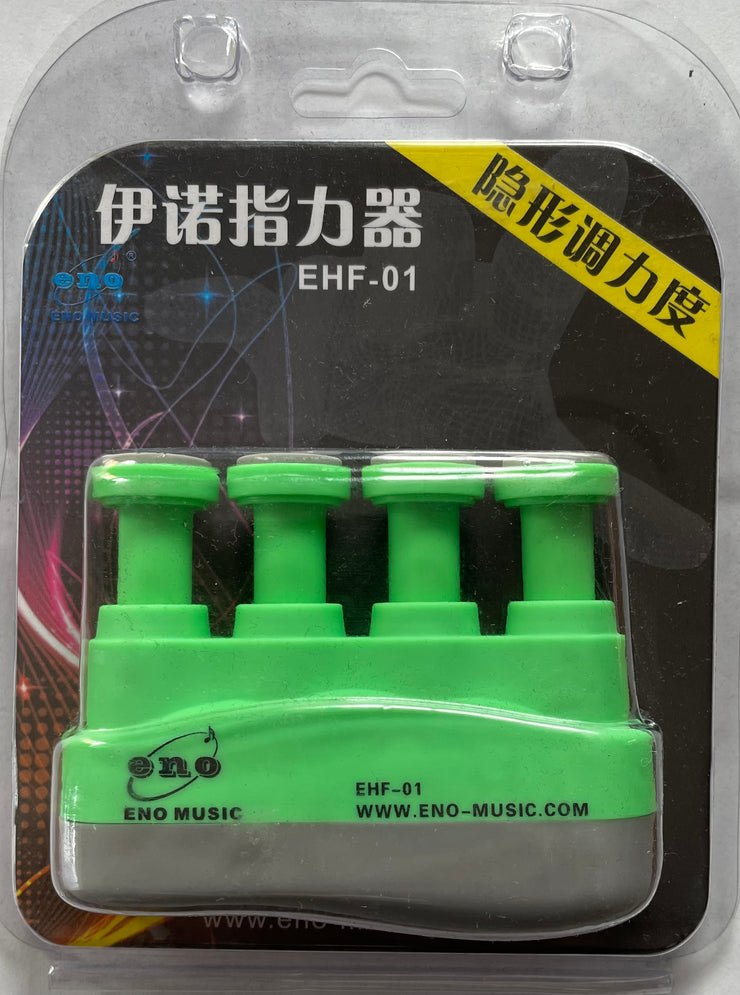 Eno-Music  - Finger Force Exerciser for Guitar Practice Tension Adjustable for each finger (Green) (In Stock)