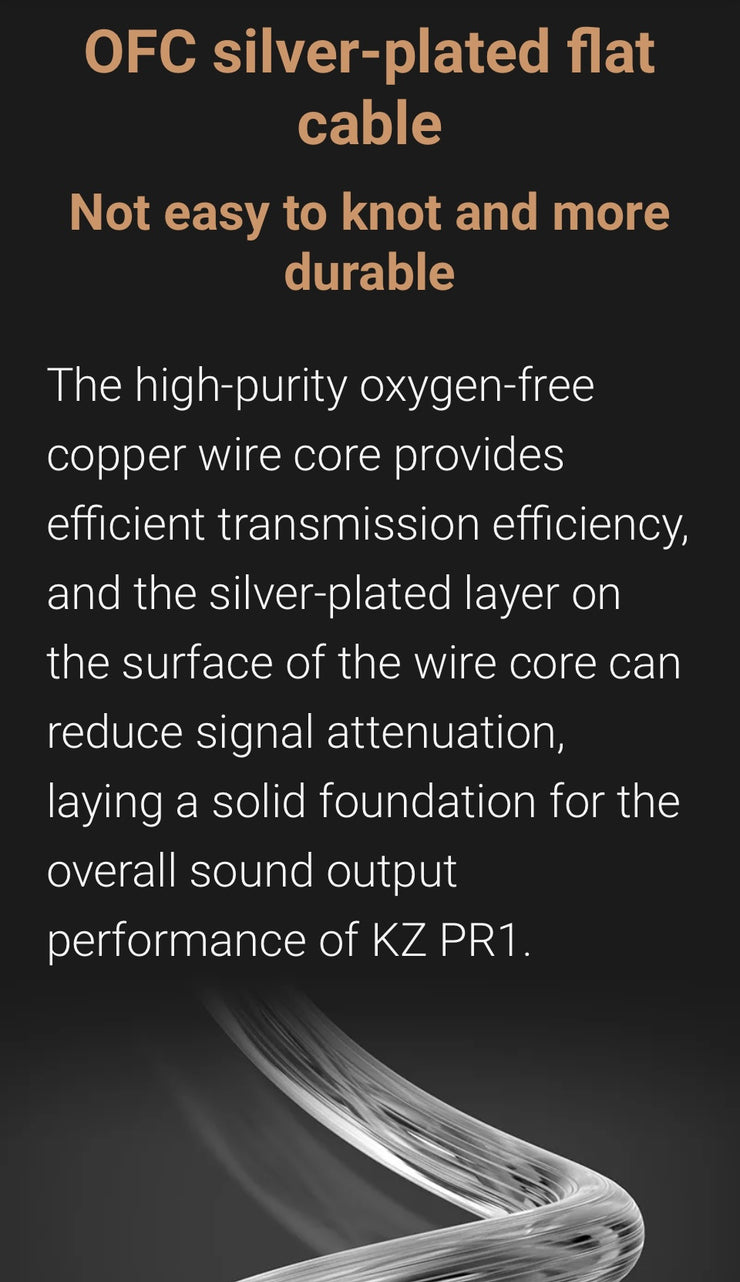 KZ Acoustics - KZ PR1  - Planar Magnetic 13,2mm Driver Earphones - Balanced Edition (Black) (No Mic) (In Stock) (Specials)