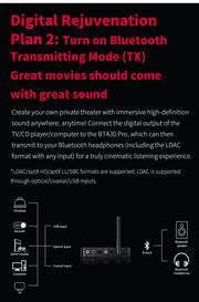 FiiO - BTA30 Pro  - LDAC & Aptx HD - Long Range (approx 30m) Hi-Fidelity Bluetooth 5.0 DAC and Transceiver (In Stock) (BTA30Pro) (C-Plan Specials)