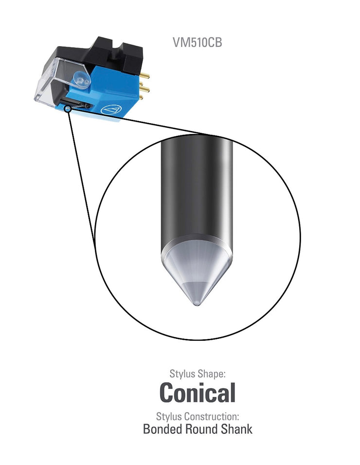 AT-VM510CB Audio-Technica Audiophile Reference Dual Magnet Phono Cartridge with Conical stylus (In Stock)(Specials)
