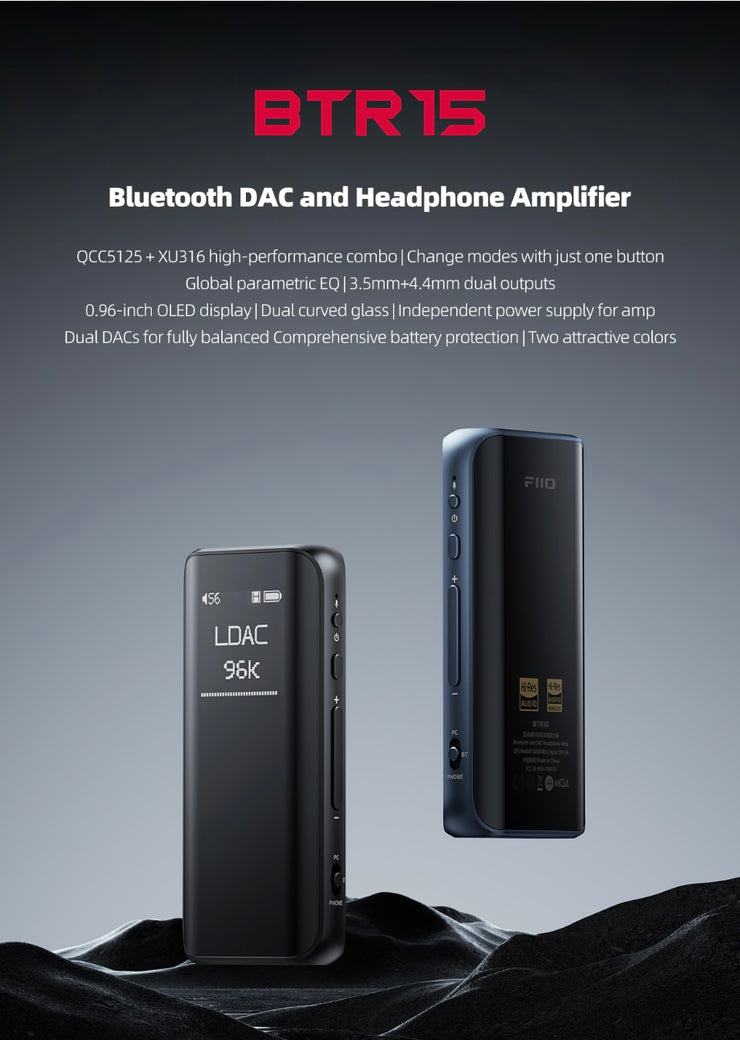 FiiO - BTR15 - Bluetooth DAC and Headphone Amplifier (Latest Release) (In Stock) (Free Shipping) (nbb)