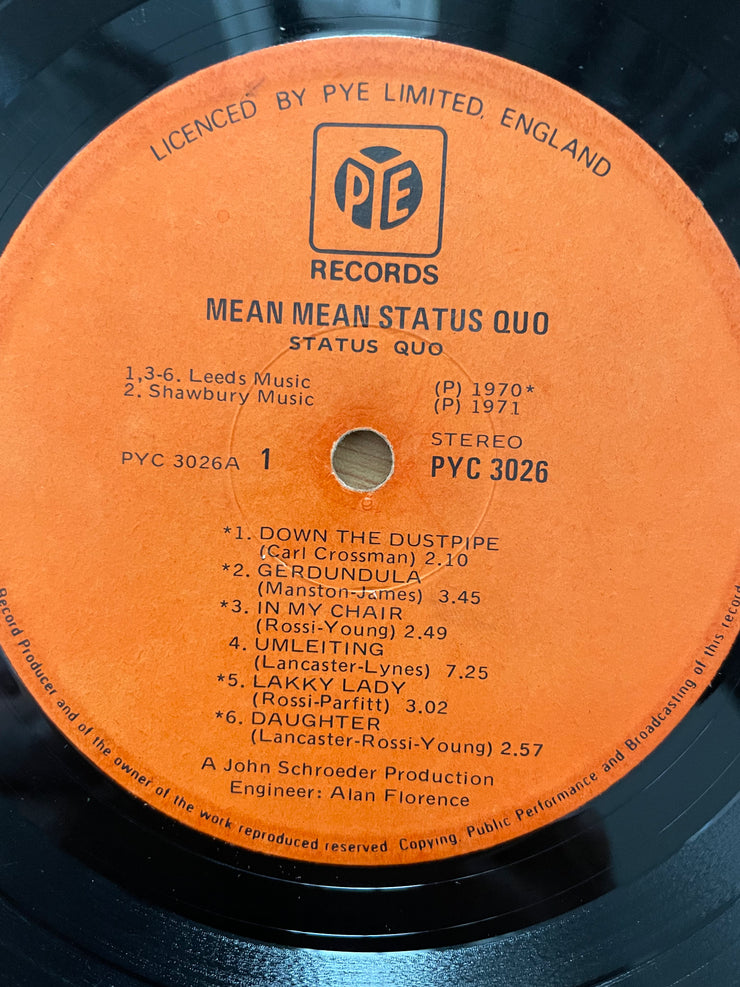 Status Quo - Mean. Mean - Vinyl LP Record - Very-Good+ Quality (VG+) (verygoodplus)