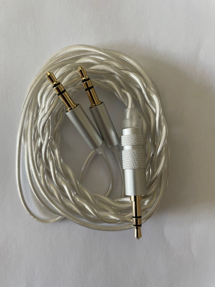 Pirole Audio - 3.5mm Silver Coated OCC Standard Headphone Cable for HiFiMan Headphones - 1.2m length  (In Stock)