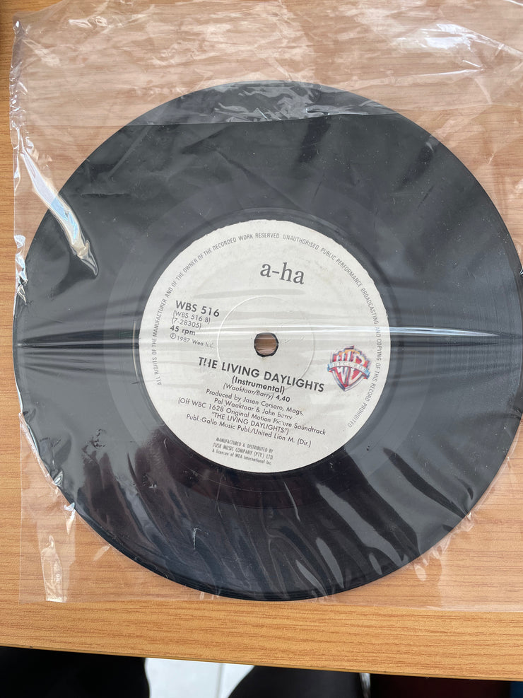 a-ha ‎– The Living Daylights - Vinyl 7" Record - Very-Good Quality (VG)