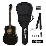 Epiphone Guitar - FT-100 - Song Maker Player Pack Acoustic Guitar with Bag/Strap/Tuner - Ebony (In Stock)