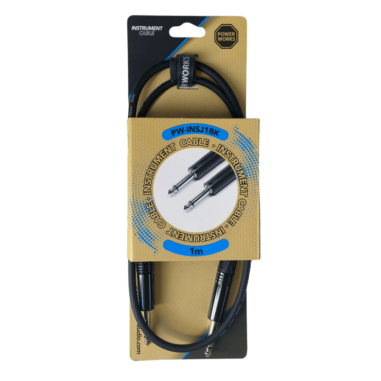 PowerWorks -  1M Instrument/Speaker Cable (In Stock) PW-INSJ1BK