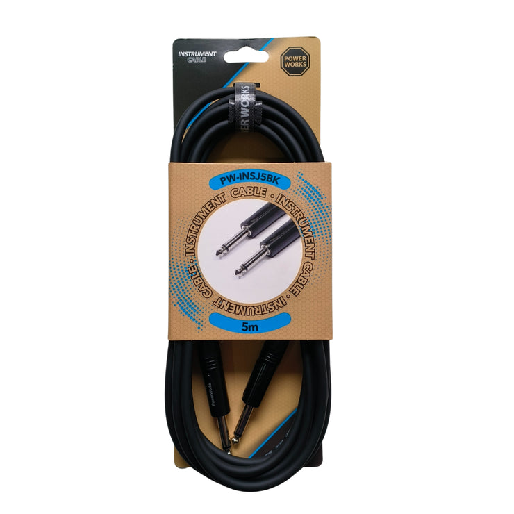 PowerWorks -  5M Instrument/Speaker Cable (In Stock) PW-INSJ5BK