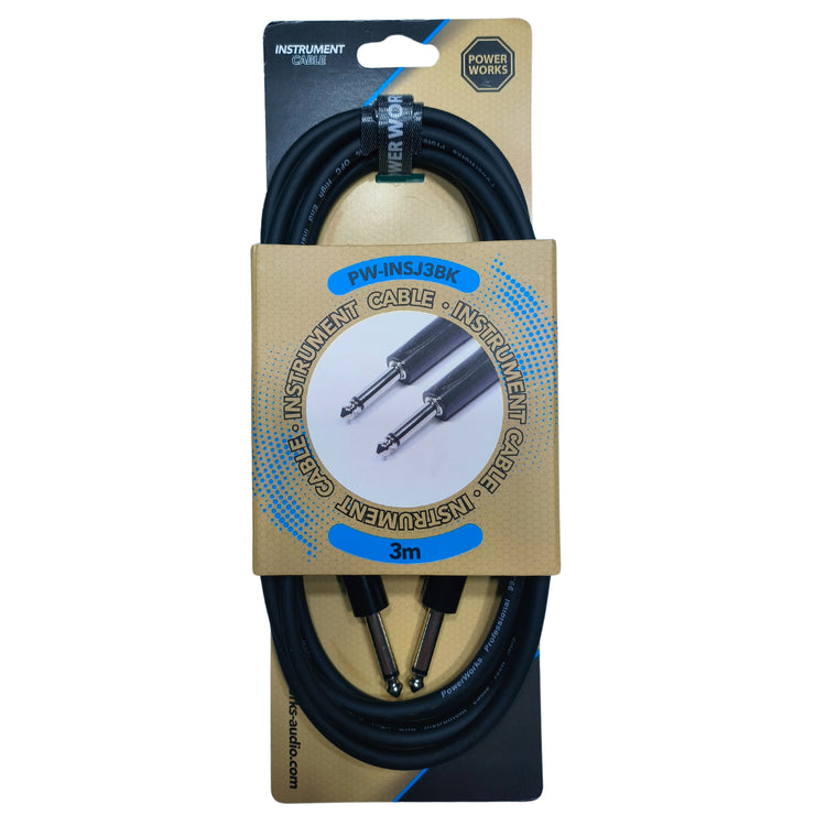 PowerWorks -  3M Instrument/Speaker Cable (In Stock) PW-INSJ3BK