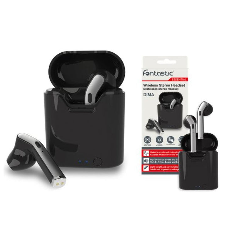 TWS-DIMA/SW - True Wireless In-Ear Earphones with Built in Mic (includes charging case) - Bluetooth 5.0 (Black) (In Stock) (C-Plan Specials)