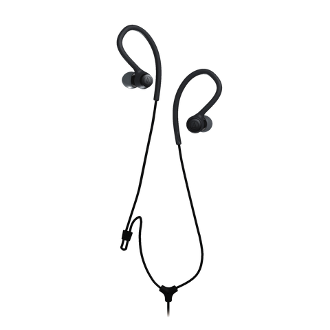 Audio Technica ATH-Sport10 - IPX5 Waterproof - Wired Sports Earphones (Black) ) (In Stock)