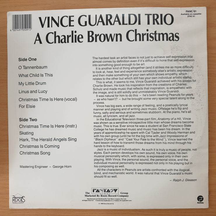 Vince Guaraldi Trio – A Charlie Brown Christmas - Vinyl LP Record (NM)